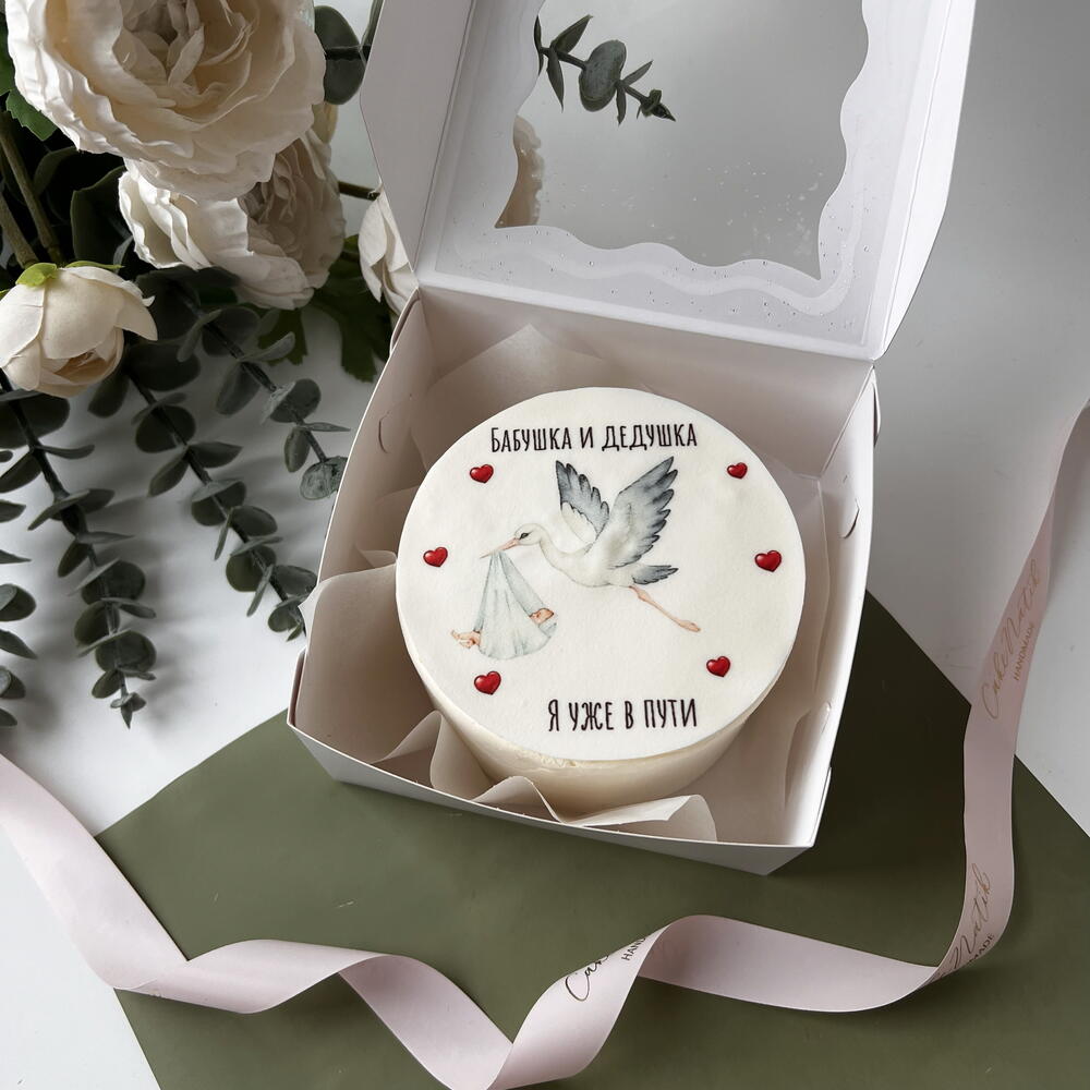 Бенто торт Аист гендер пати