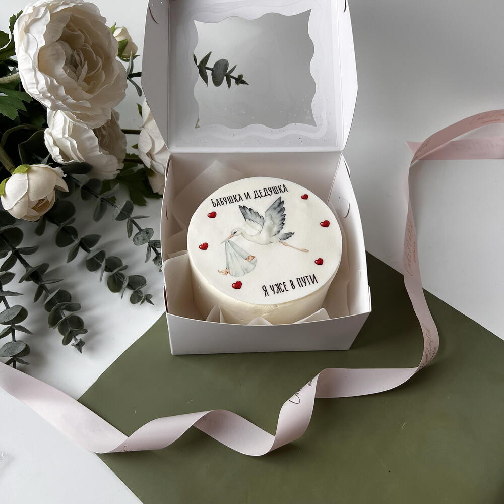 Бенто торт Аист гендер пати