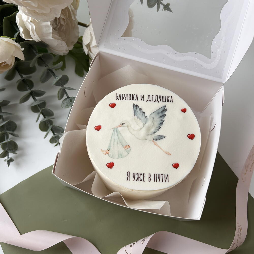 Бенто торт Аист гендер пати