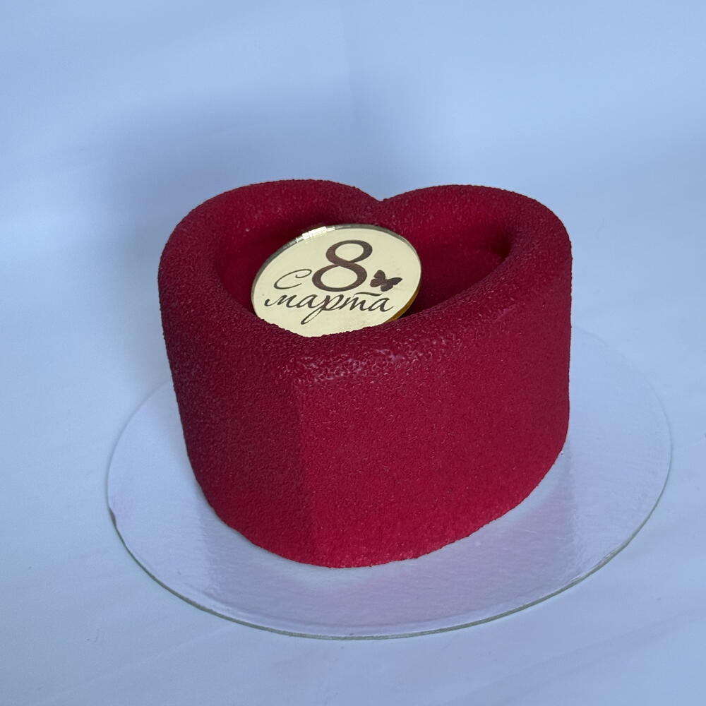 Бенто торт Алое сердце на 8 марта девушке