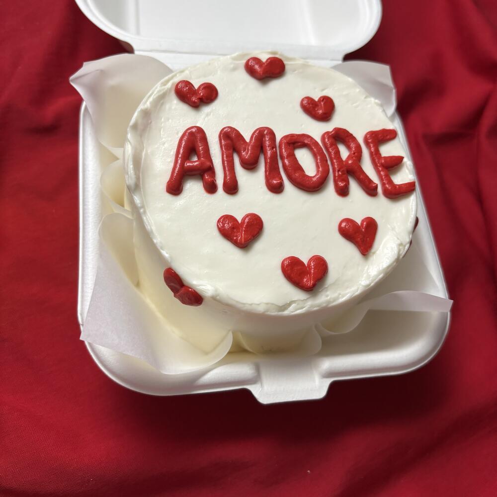 Бенто торт AMORE любовь на День Святого Валентина