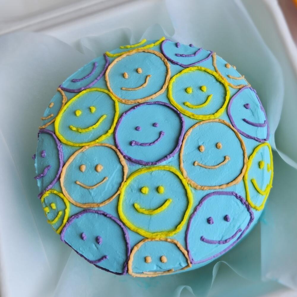 Бенто торт апельсин - ваниль без сахара