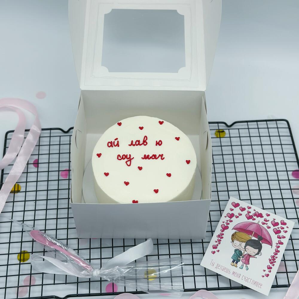 Бенто торт «Ай лав ю соу мач» в подарок второй половинке