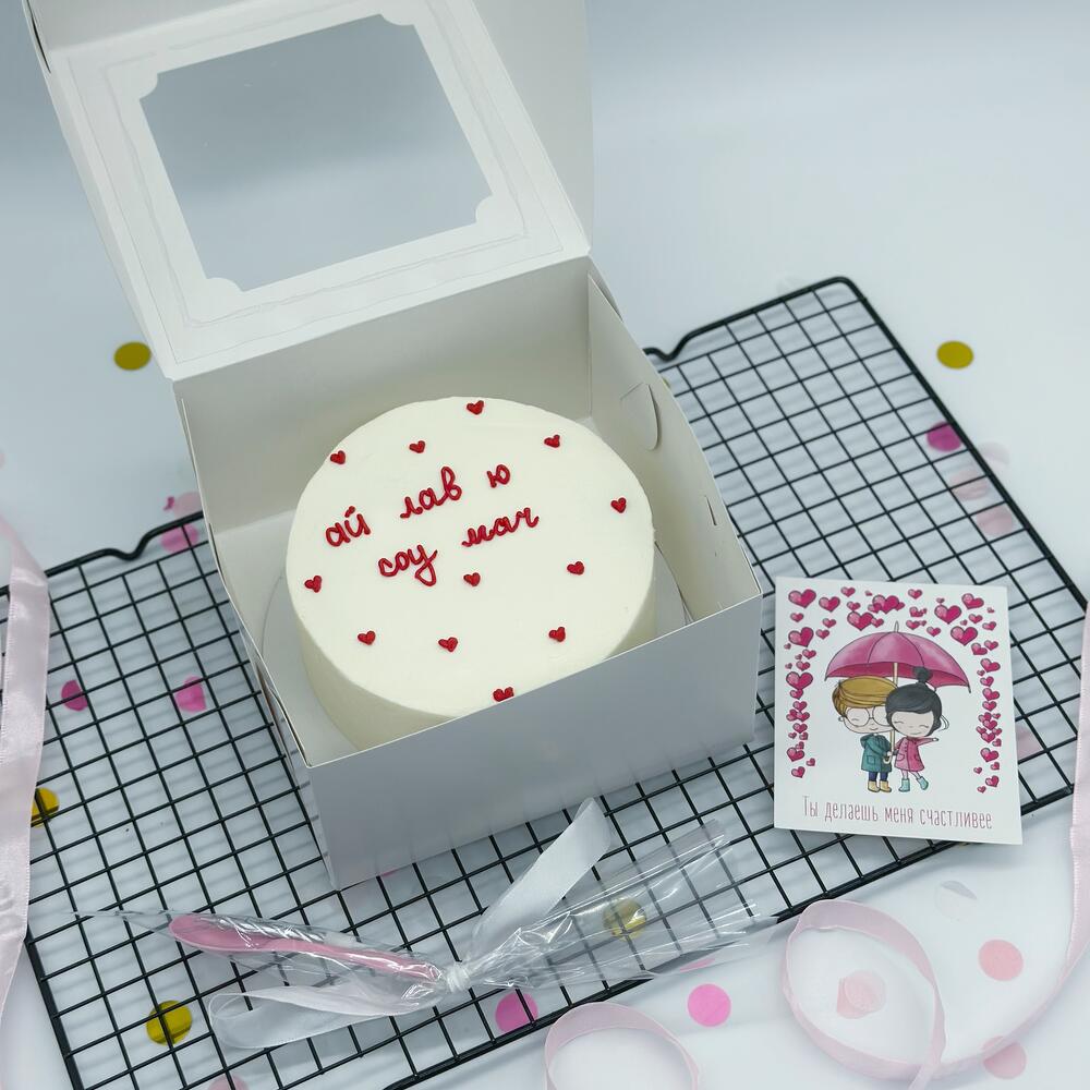 Бенто торт «Ай лав ю соу мач» в подарок второй половинке