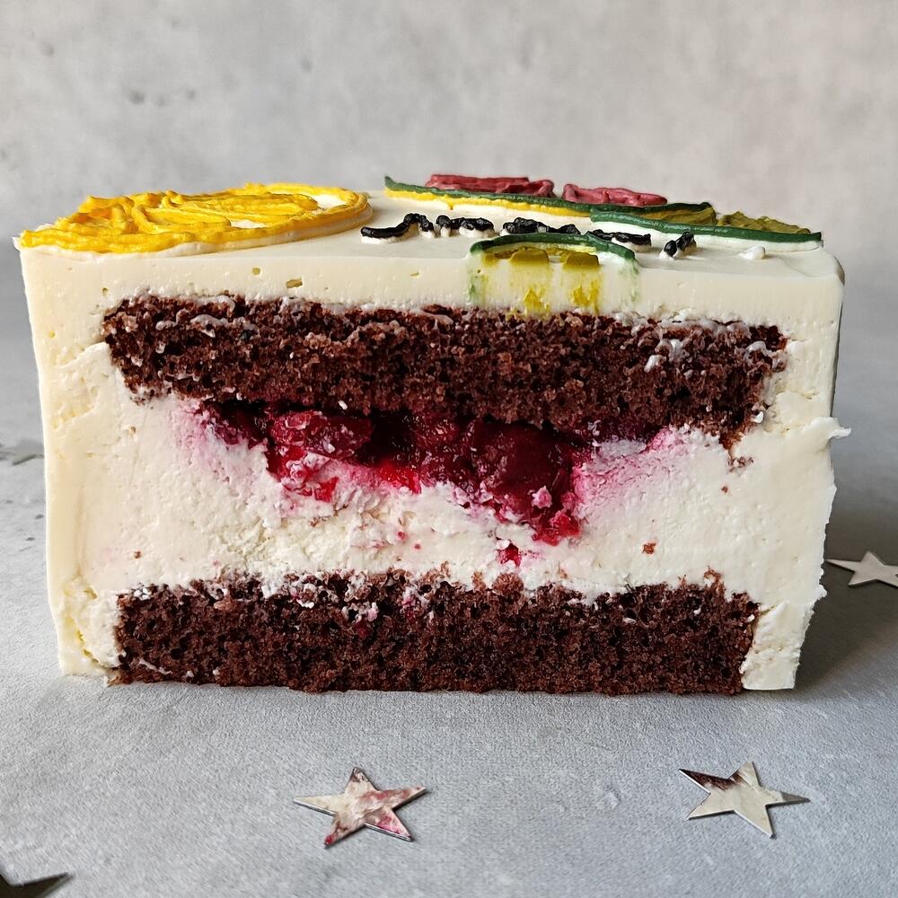 Бенто-торт "Бабуля, я уже в пути" в подарок