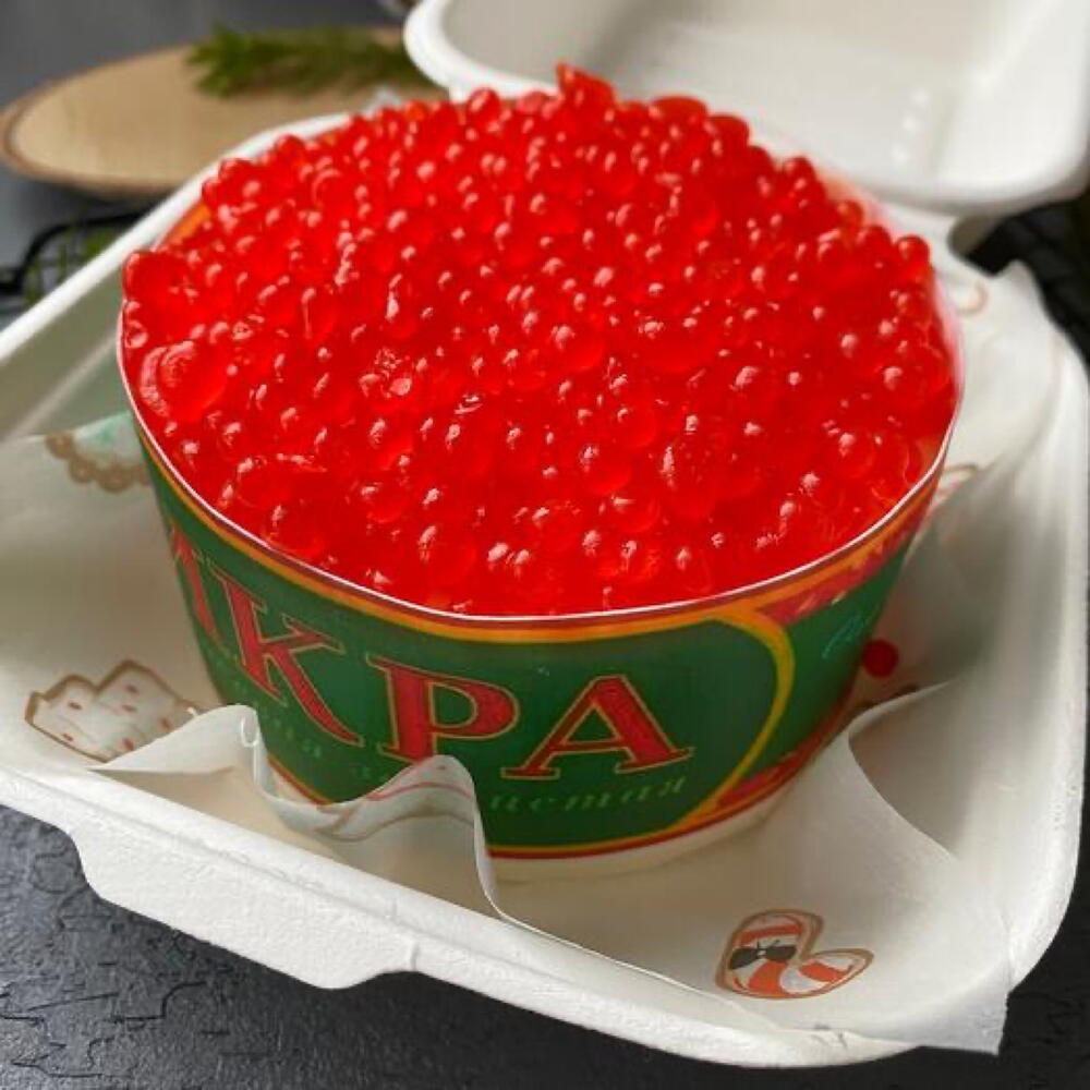 Бенто-торт «Баночка икры на Новый год»