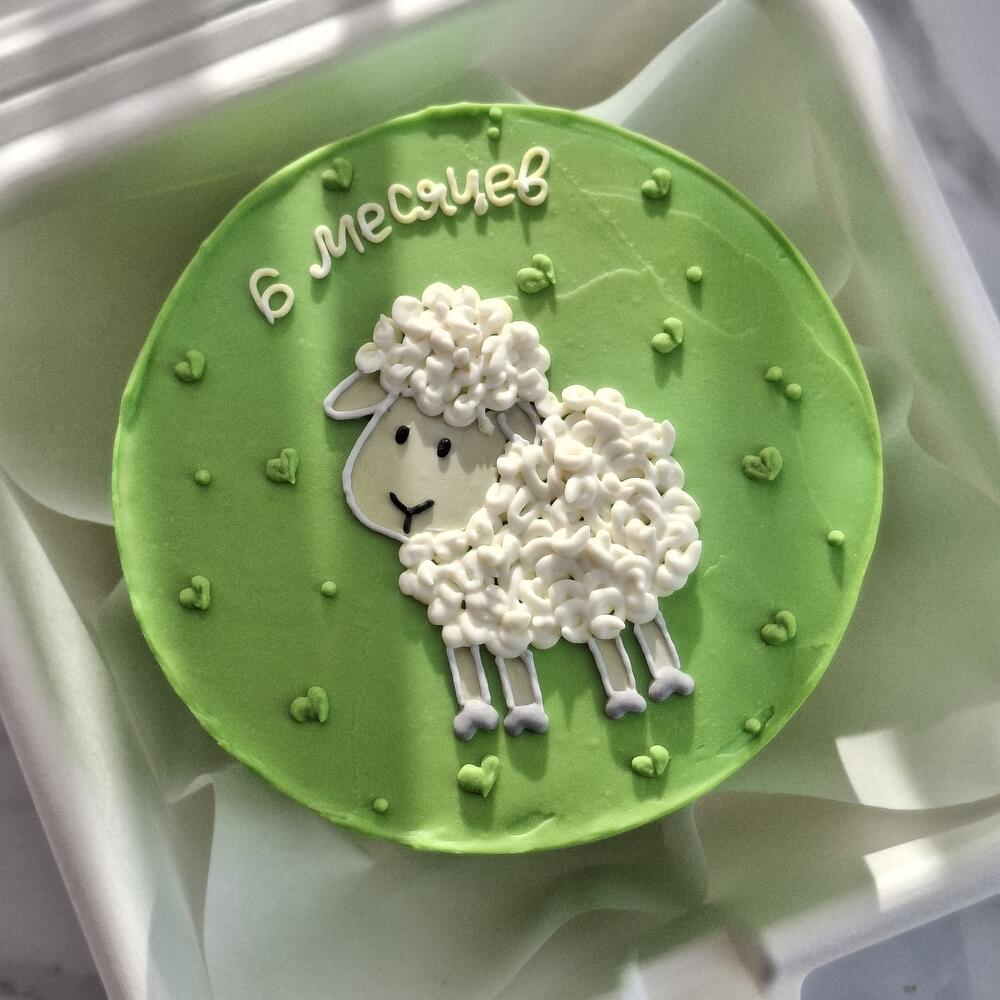 Бенто торт барашек на день рождения малышу, ребёнку