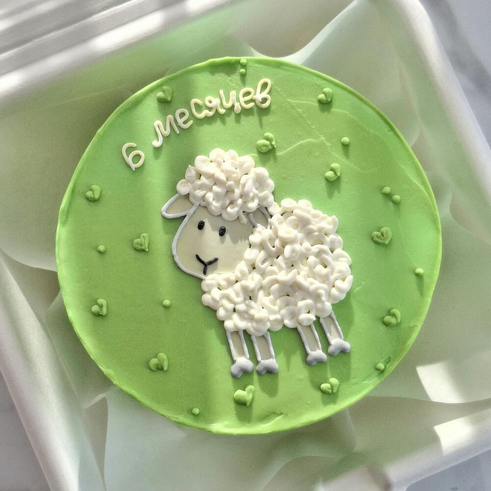 Бенто торт барашек на день рождения малышу, ребёнку