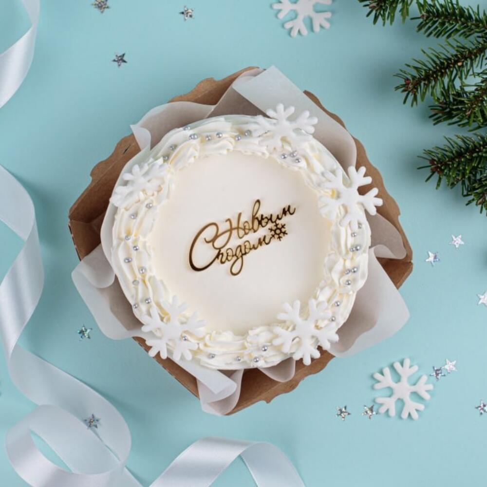 Бенто-торт Белоснежная зима