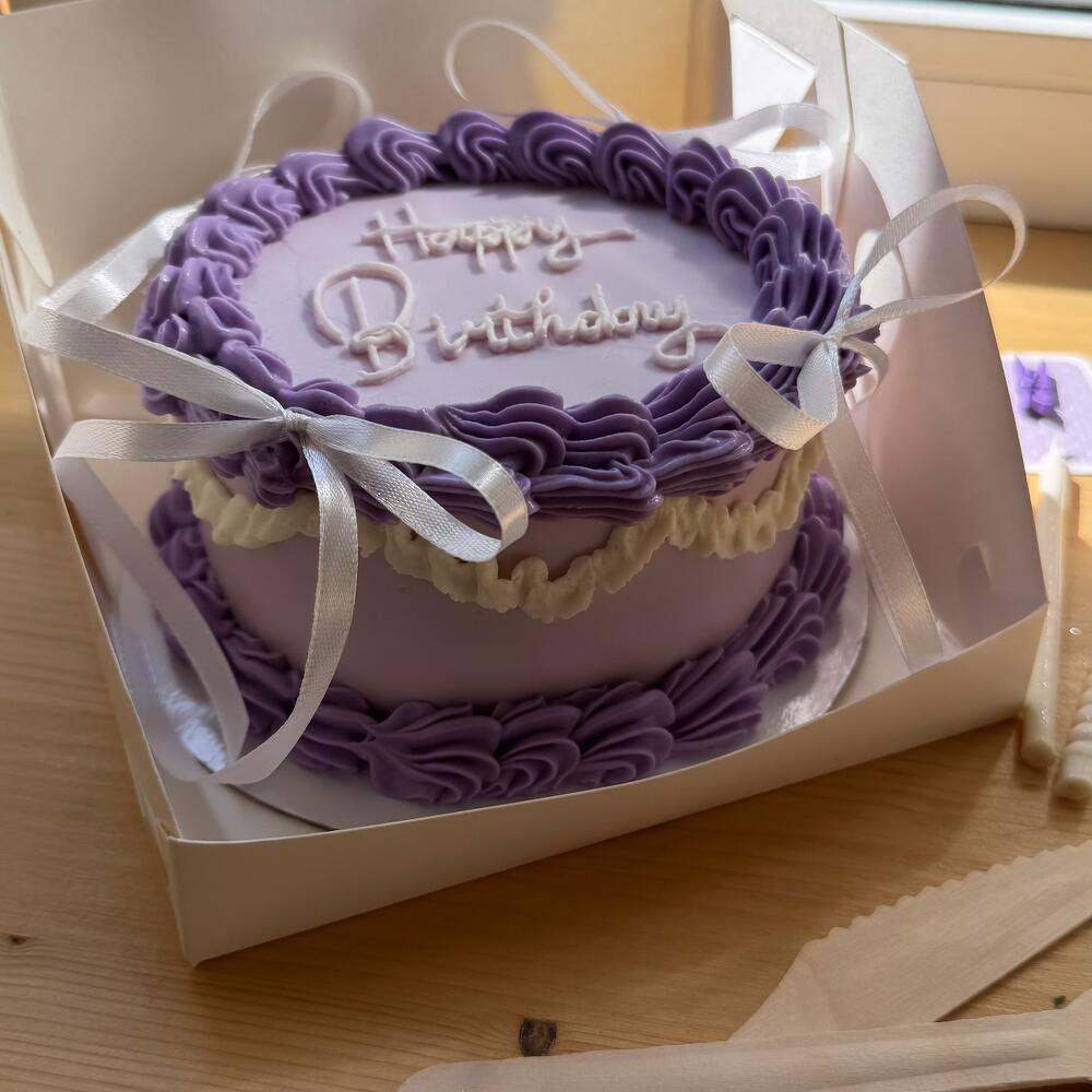 Бенто-торт «белые бантики»