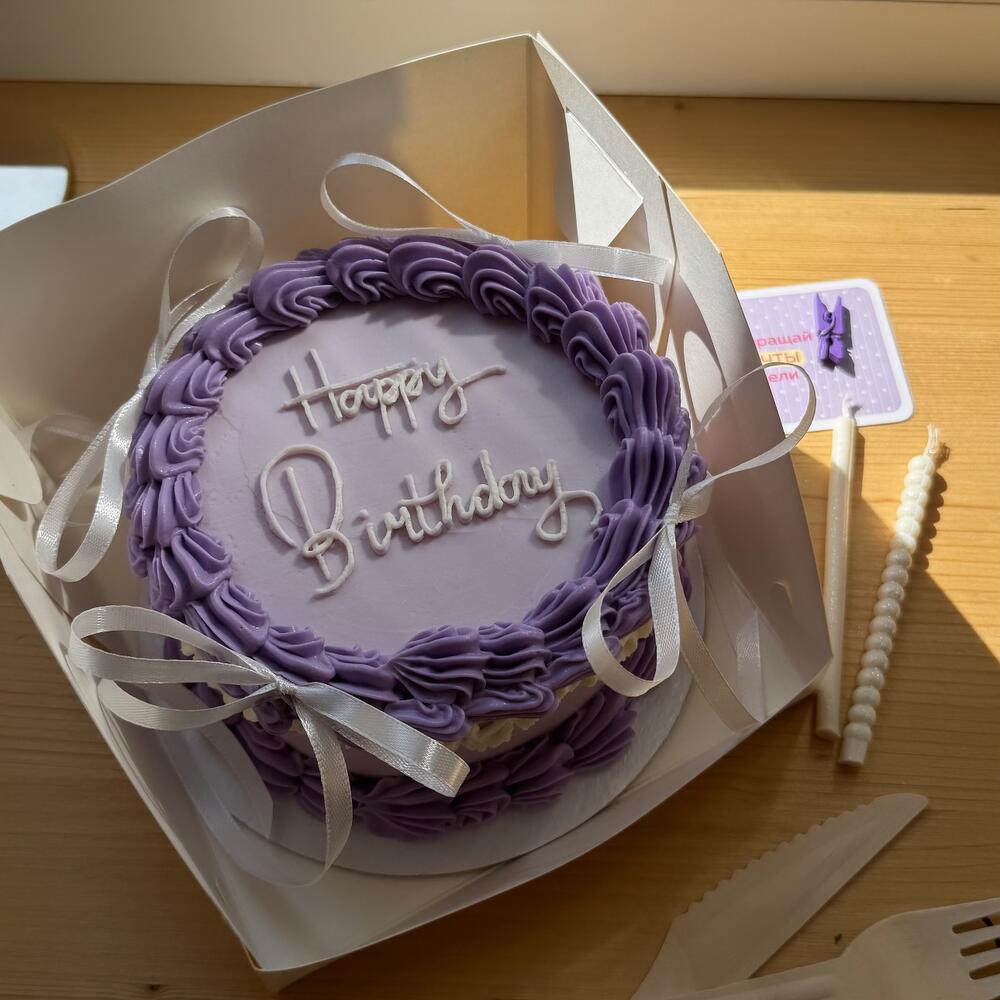 Бенто-торт «белые бантики»