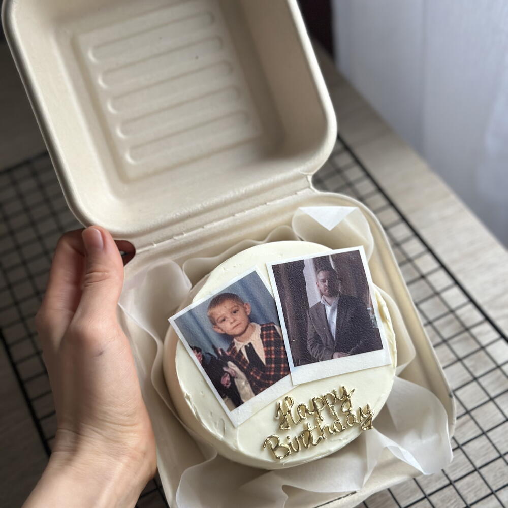 Бенто торт Без сахара с вашей фотографией (пп торт)