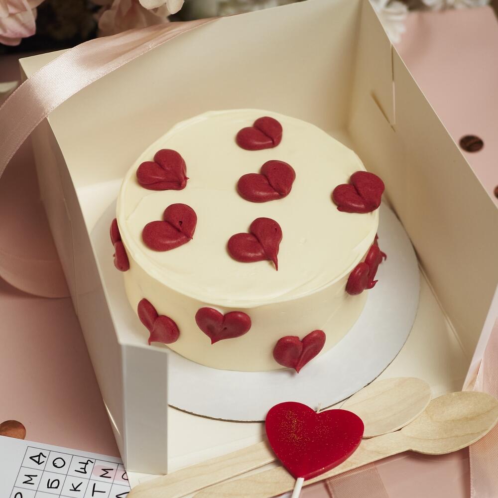 Бенто-торт большие сердца 1кг