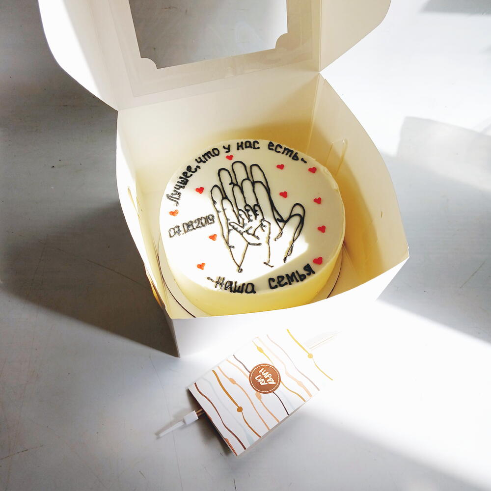 Бенто торт большой. Семья