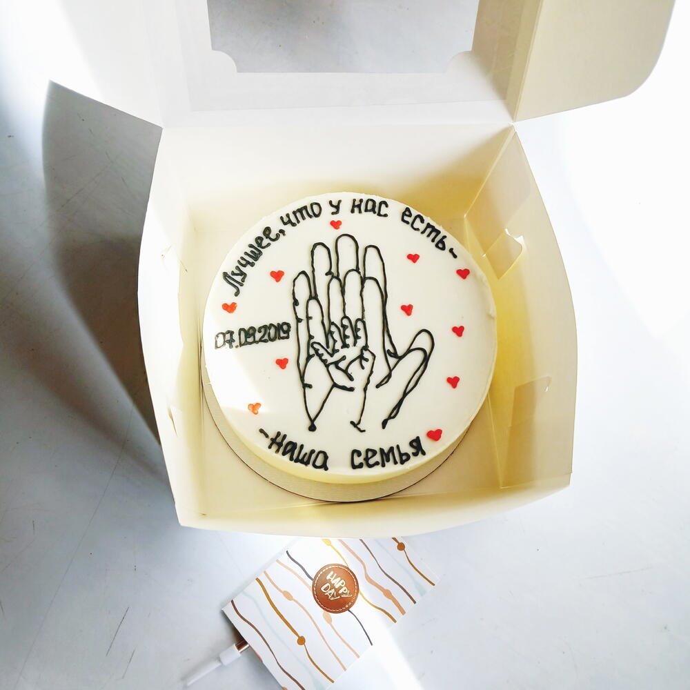 Бенто торт большой. Семья