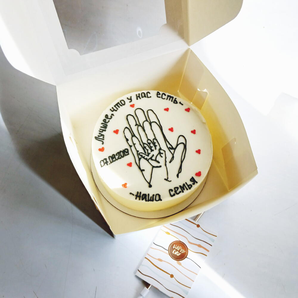 Бенто торт большой. Семья