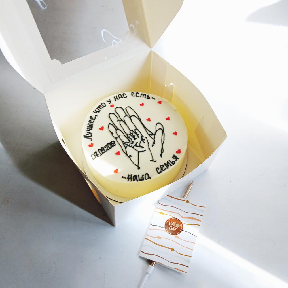 Бенто торт большой. Семья