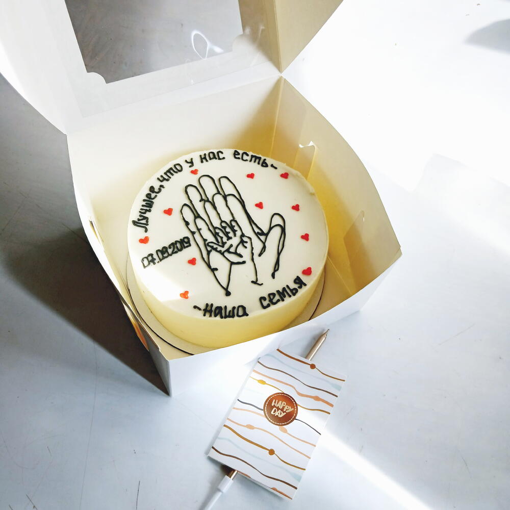 Бенто торт большой. Семья