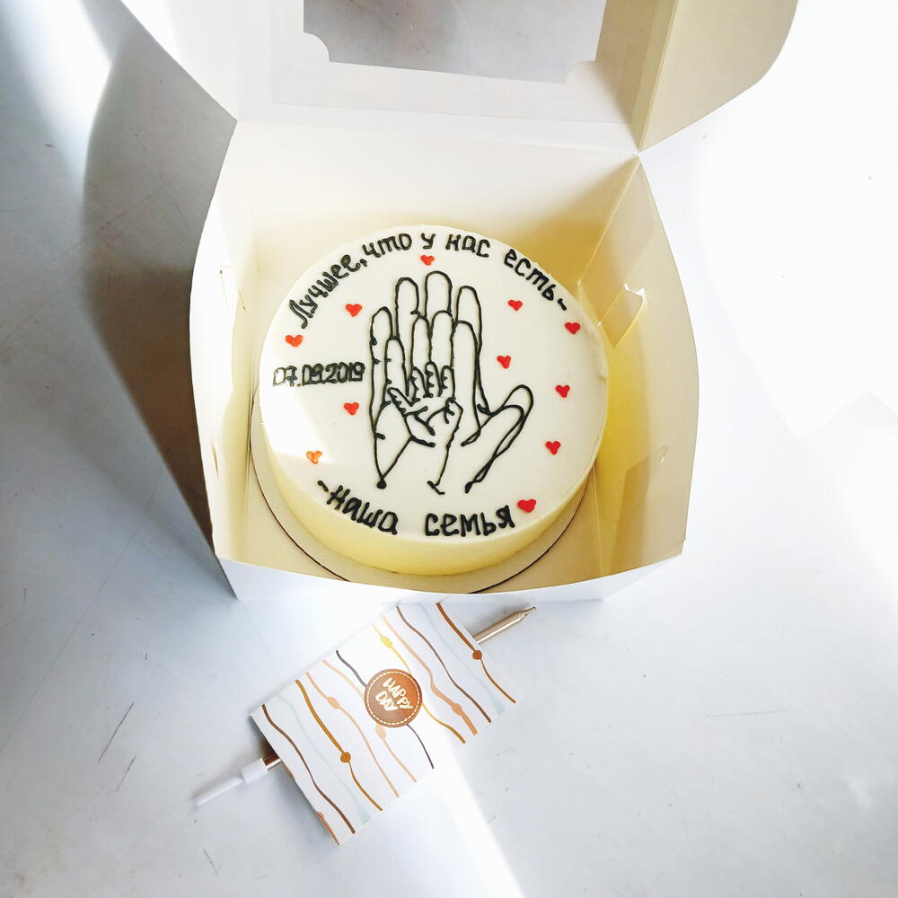 Бенто торт большой. Семья