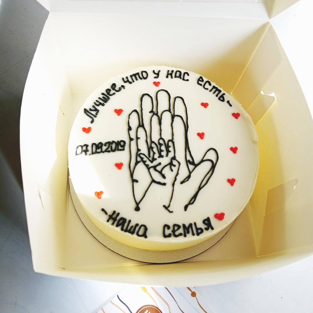 Бенто торт большой. Семья