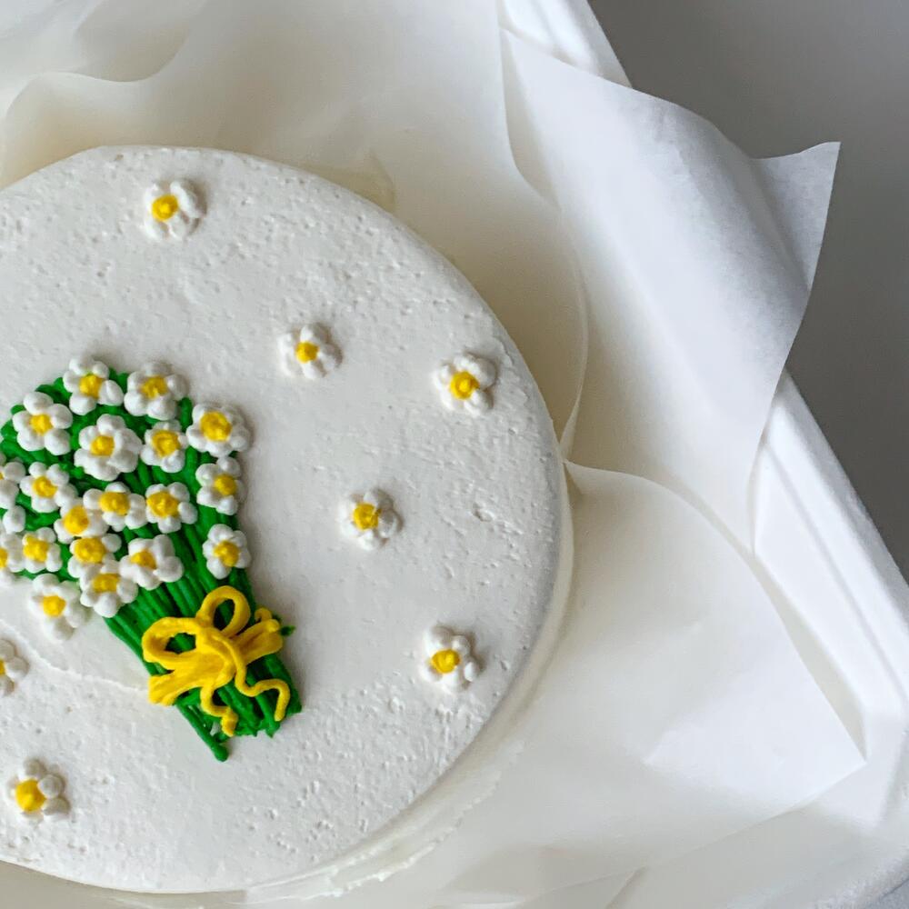 Бенто торт - букет ромашек в подарок