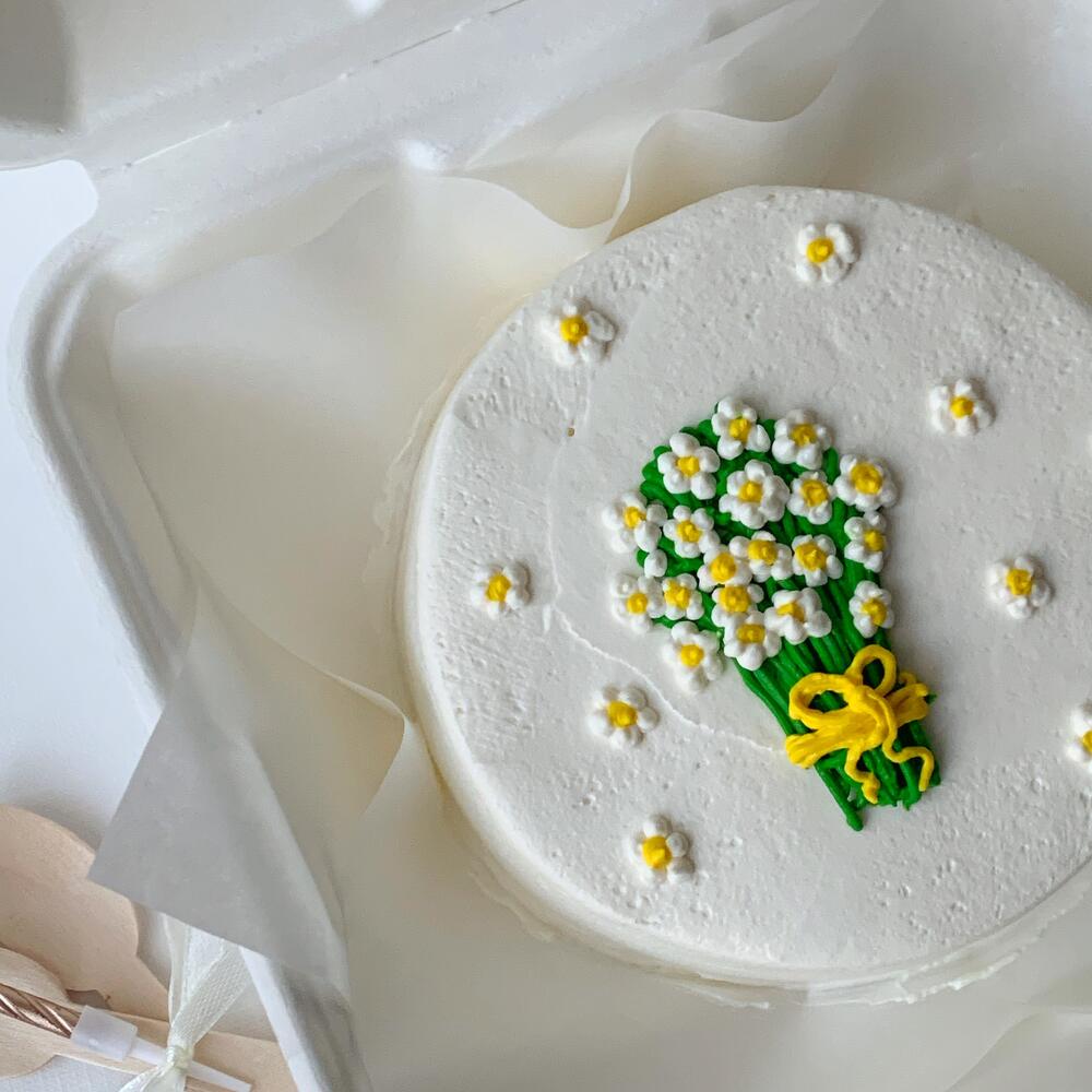 Бенто торт - букет ромашек в подарок