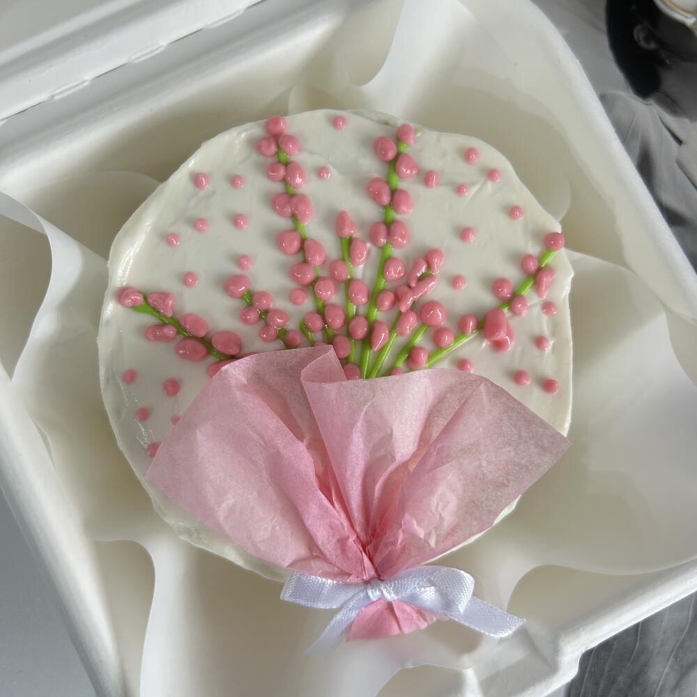 Бенто торт букет цветов