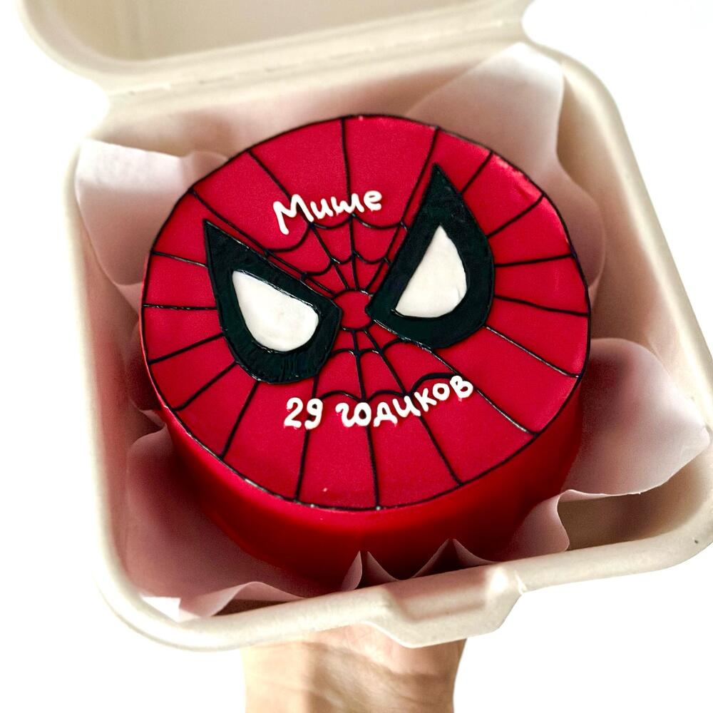 Бенто торт человек паук мальчику парень мужу сыну другу коллеге