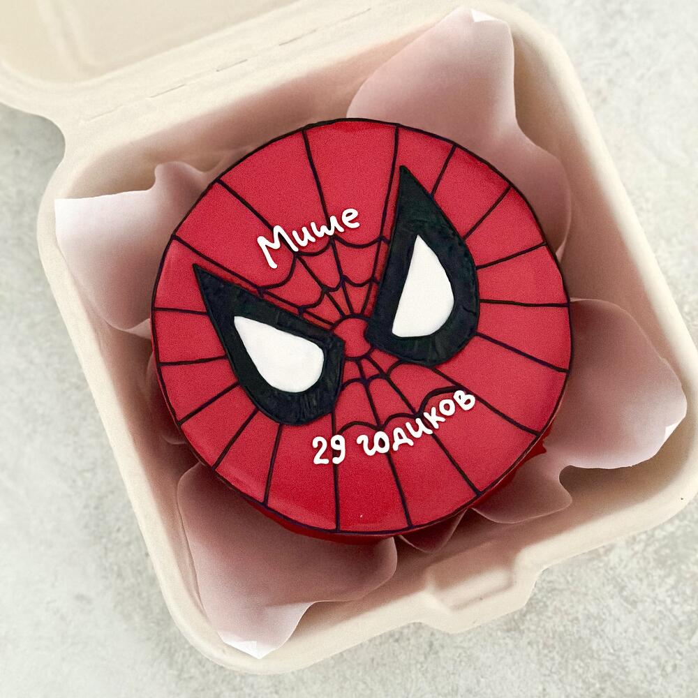 Бенто торт человек паук мальчику парень мужу сыну другу коллеге