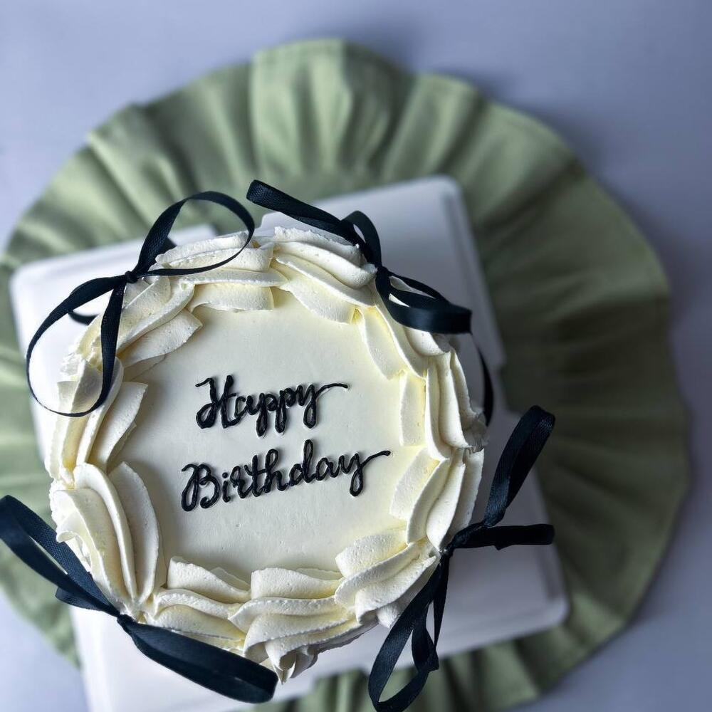 Бенто-торт черный Happy Birthday