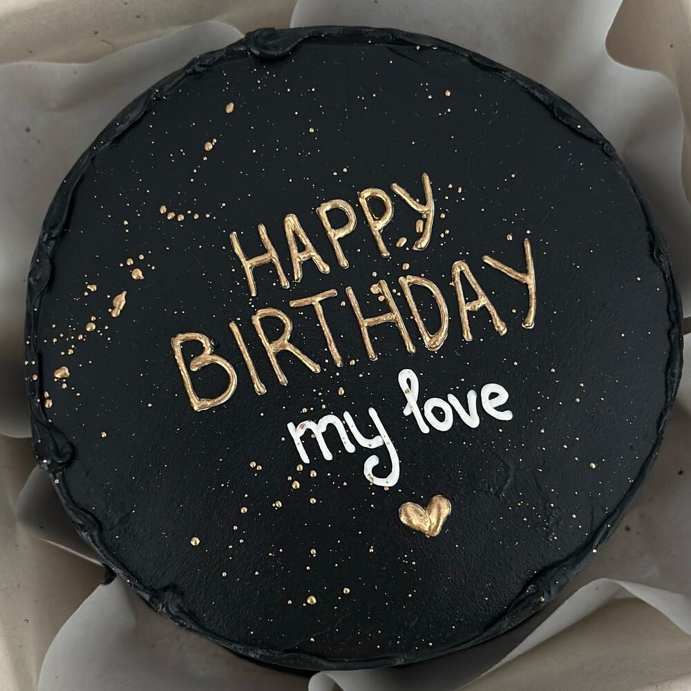 Бенто торт черный на день рождения мужу мужчине парню