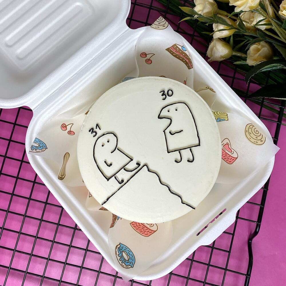 Бенто-торт «День рождения, веселые человечки»