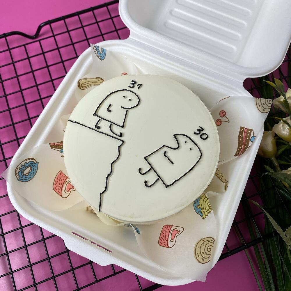 Бенто-торт «День рождения, веселые человечки»