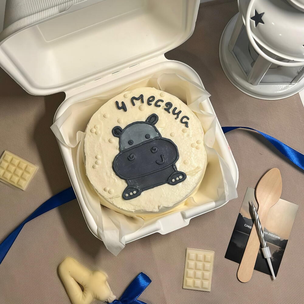 Бенто торт детский "Бегемотик"