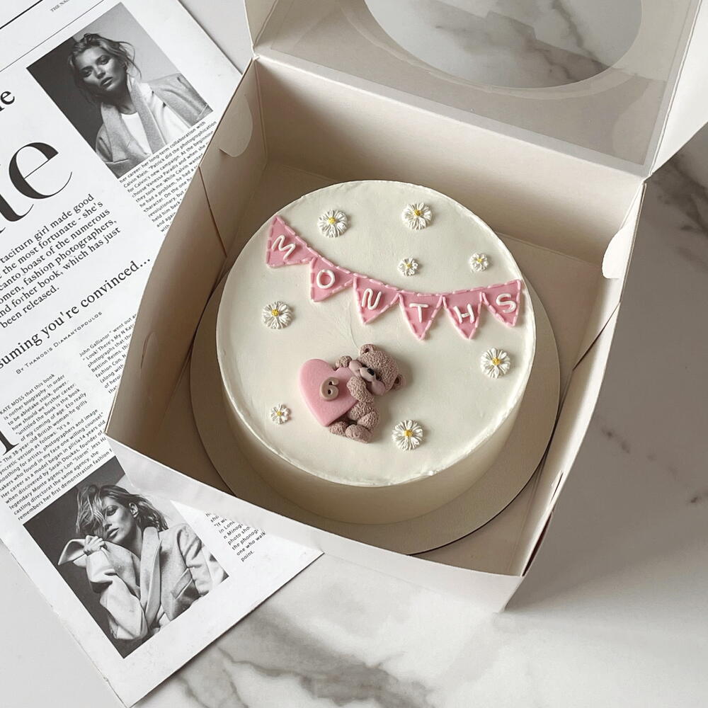 Бенто-торт детский для девочки «6 месяцев»