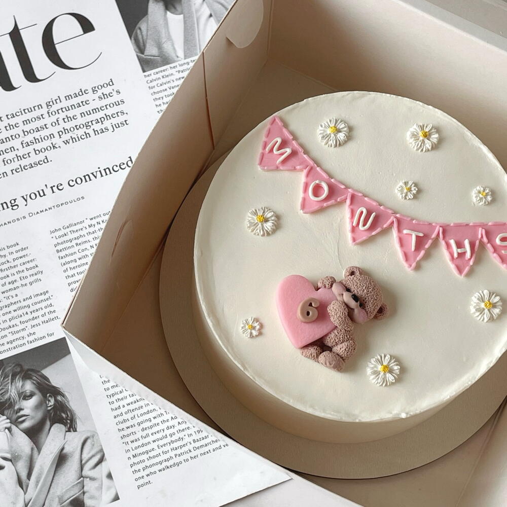 Бенто-торт детский для девочки «6 месяцев»