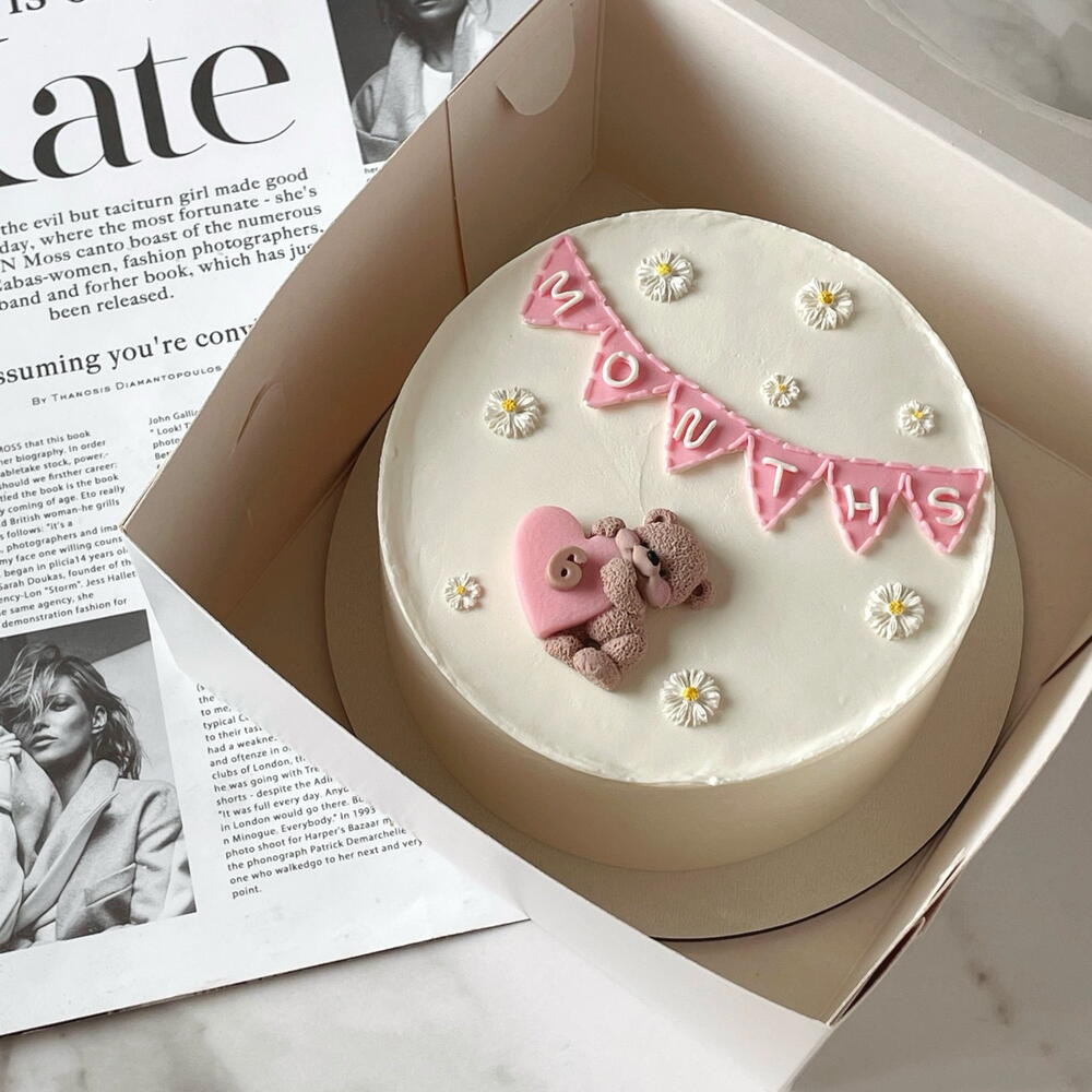 Бенто-торт детский для девочки «6 месяцев»