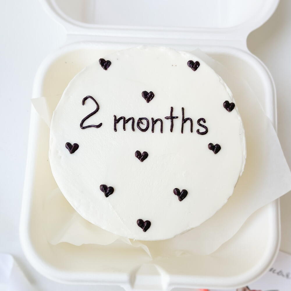 Бенто торт детский месяца, 2 месяца , детский торт, бенто на каждый месяц, для малыша