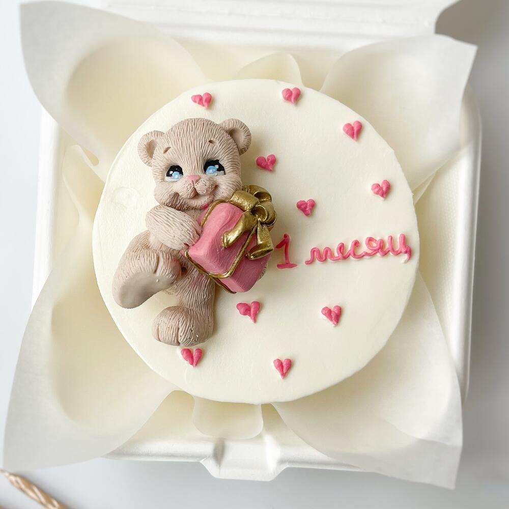 Бенто торт детский «месяца», день рождения, 1 месяц, 2 месяца, написать можно любое число