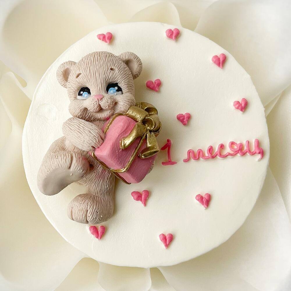 Бенто торт детский «месяца», день рождения, 1 месяц, 2 месяца, написать можно любое число