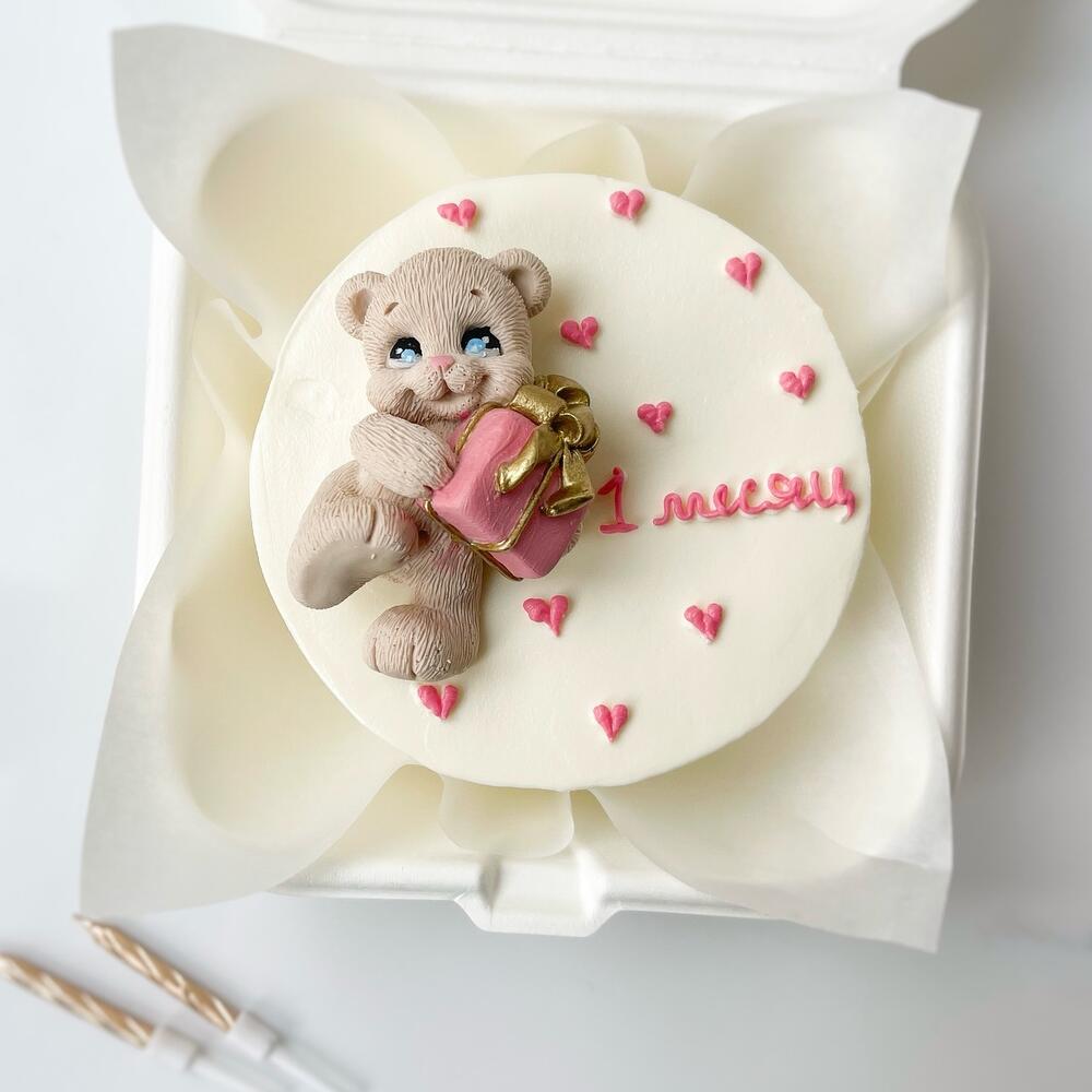 Бенто торт детский «месяца», день рождения, 1 месяц, 2 месяца, написать можно любое число