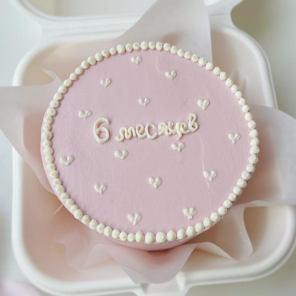 Бенто-торт детский «Месяца», на день рождения нежный, фотосессию, 6 месяцев, 1 месяц