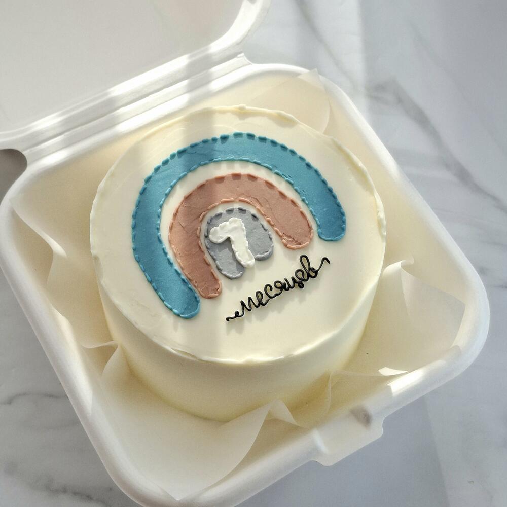 Бенто торт детский на день рождения малышу, ребёнку с радугой