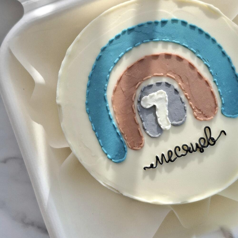 Бенто торт детский на день рождения малышу, ребёнку с радугой