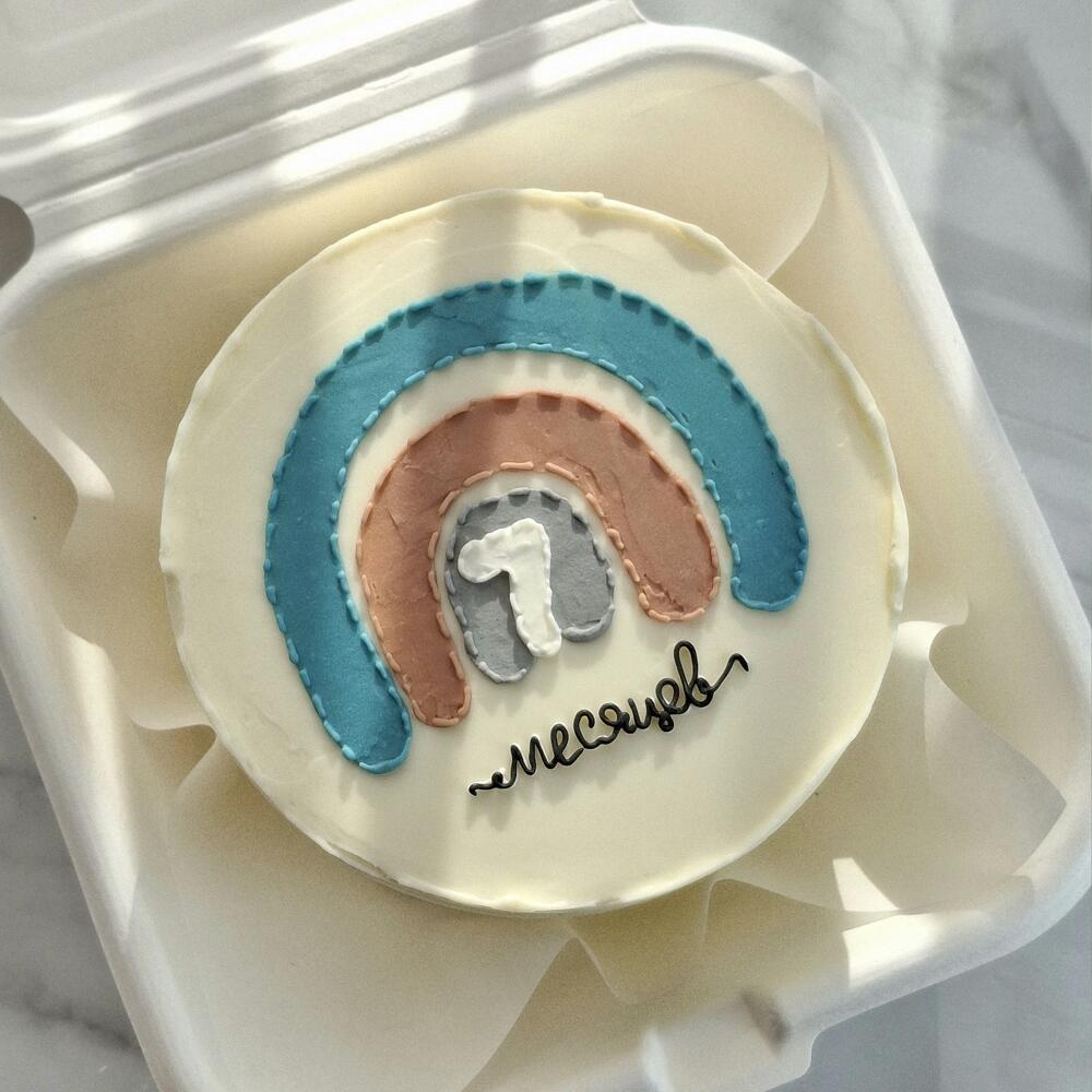 Бенто торт детский на день рождения малышу, ребёнку с радугой