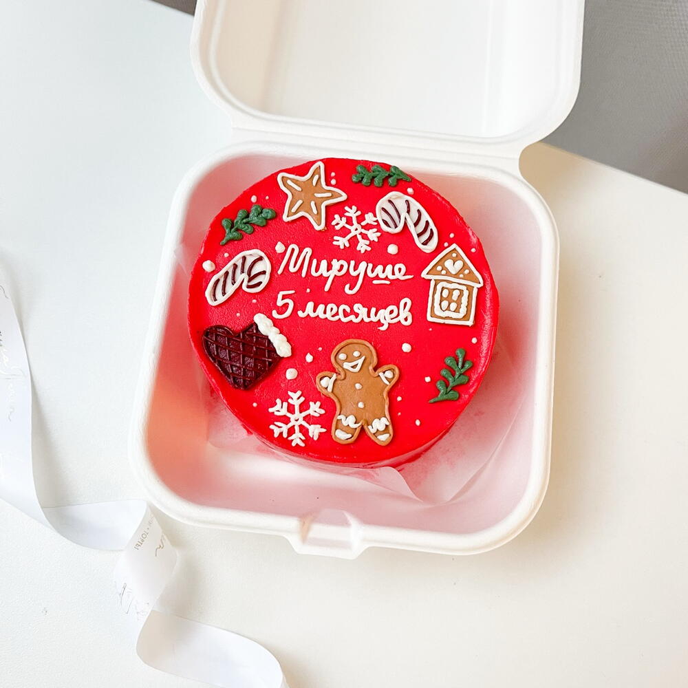 Бенто торт детский новогодний