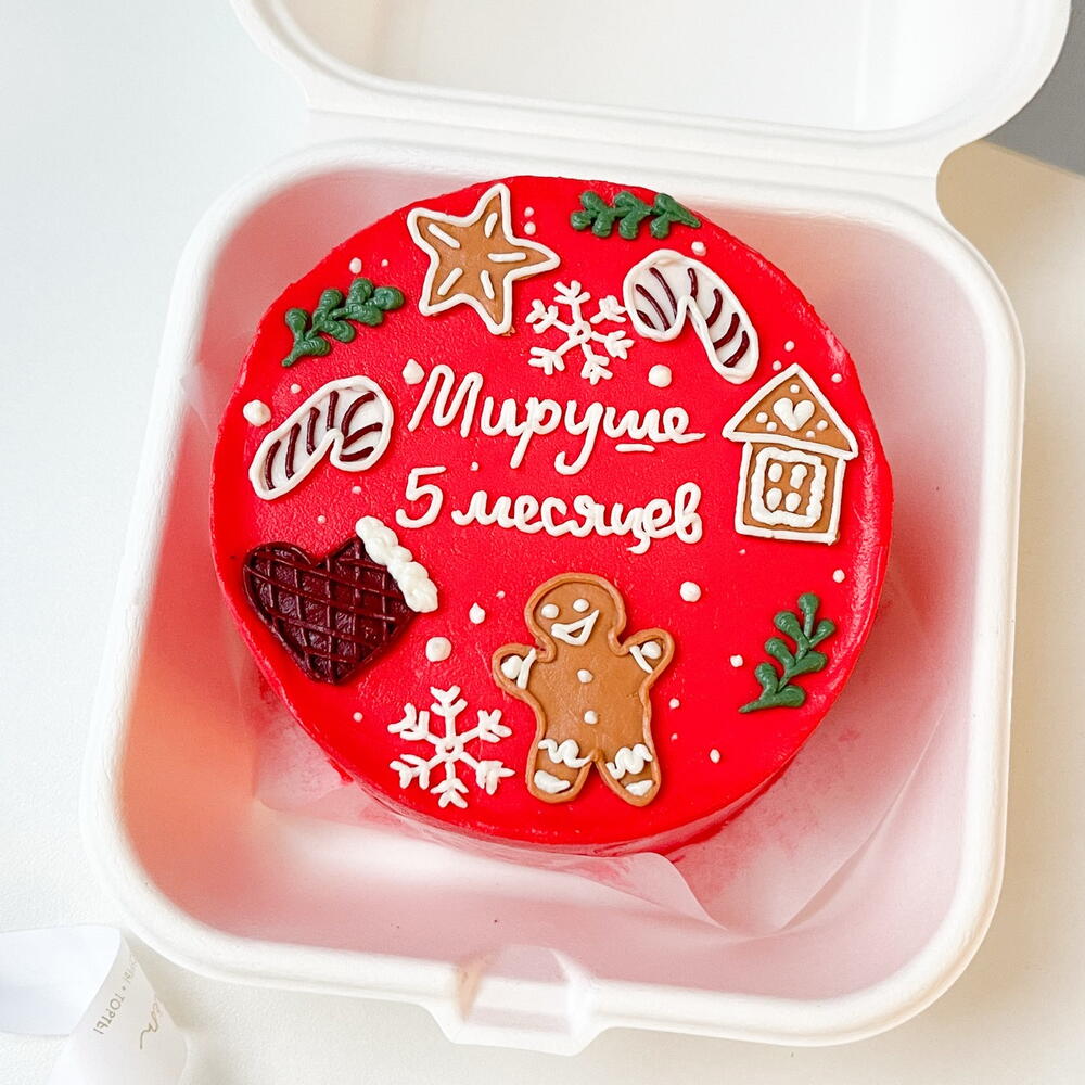 Бенто торт детский новогодний