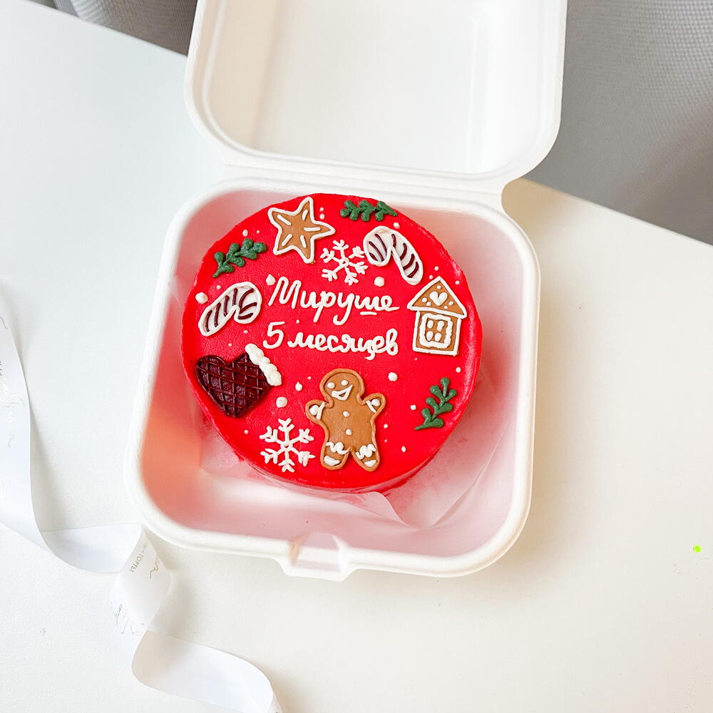 Бенто торт детский новогодний