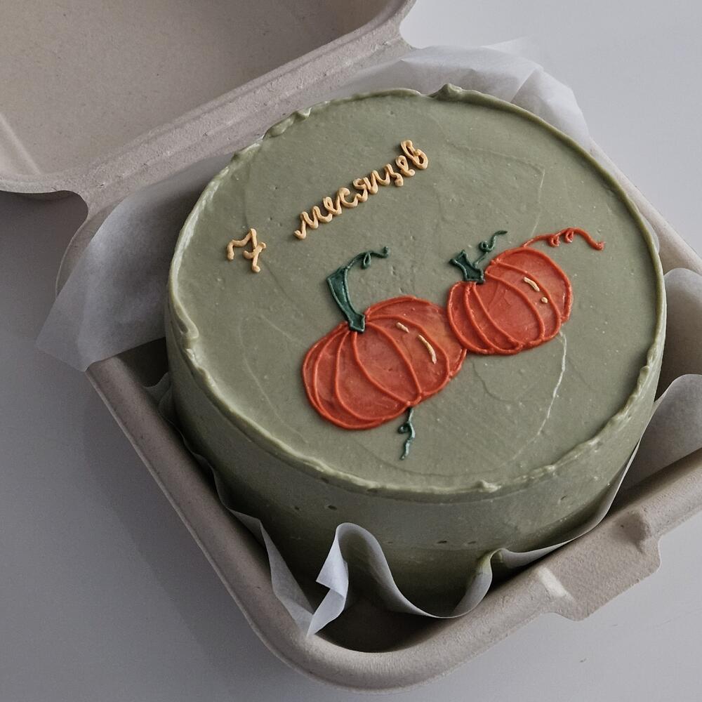 Бенто торт детский осенний с тыквами