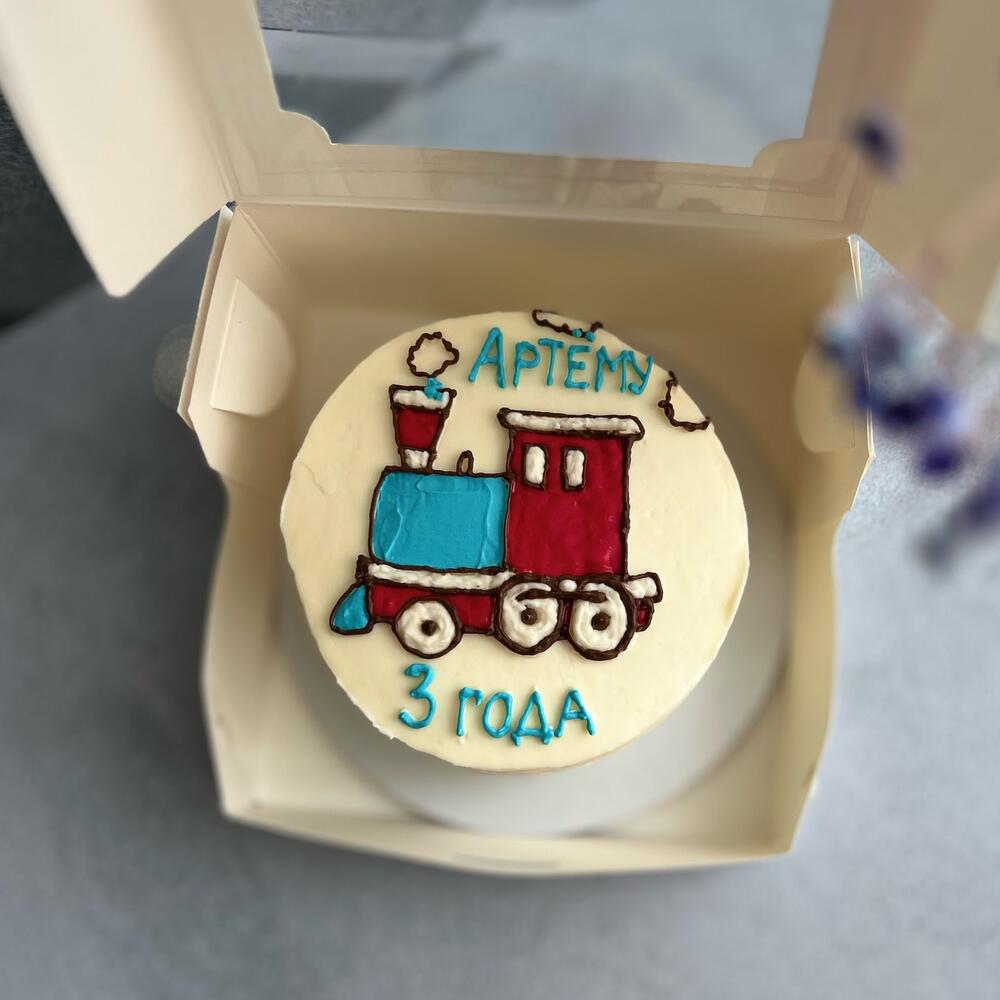 Бенто торт детский «Паровозик»